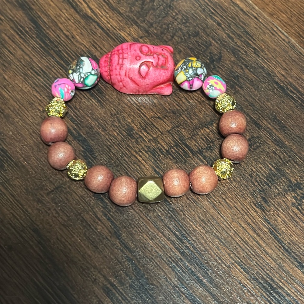 Handmade Buddha head bracelet